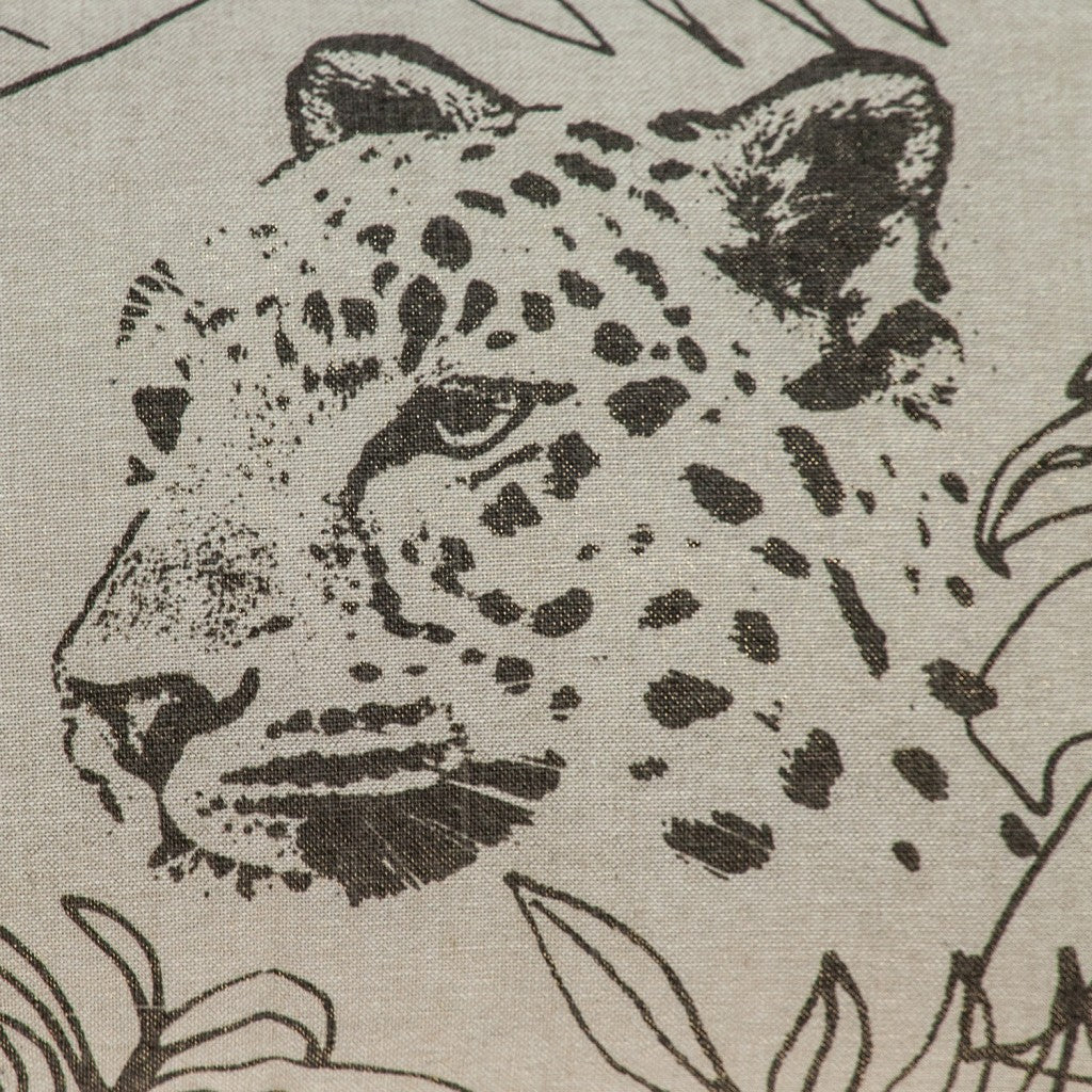 Jaguar Silhouette Lumbar Throw Pillow