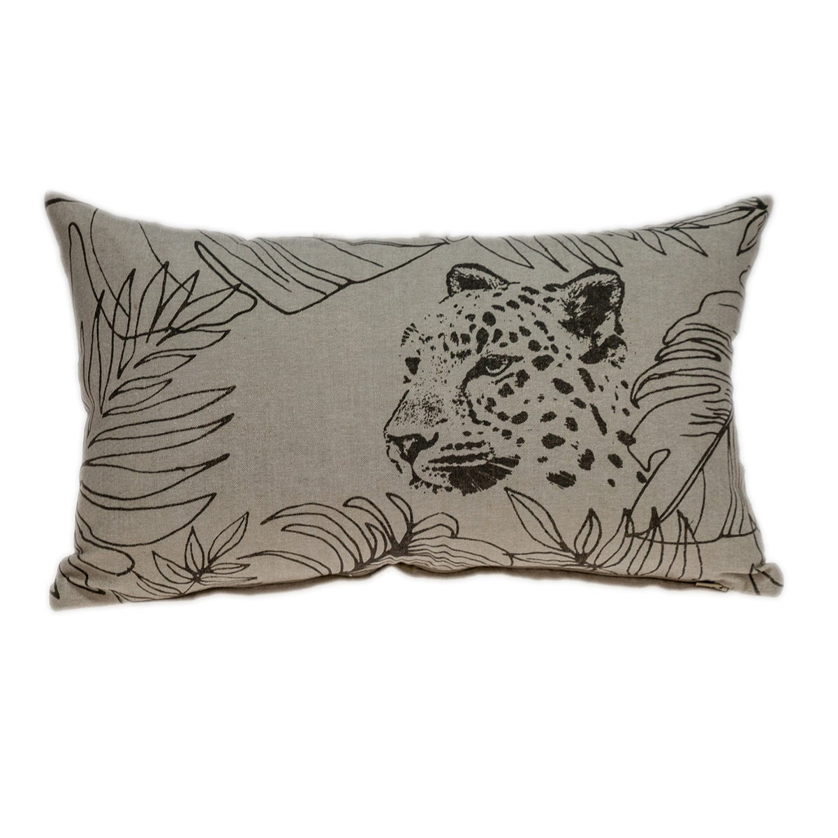 Jaguar Silhouette Lumbar Throw Pillow