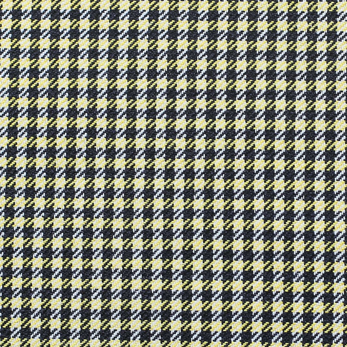 Yellow and Black Houndstooth Lumbar Throw Pillow