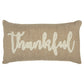 Thankful Cream and Burlap Decorative Lumbar Throw Pillow