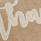 Thankful Cream and Burlap Decorative Lumbar Throw Pillow