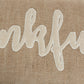 Thankful Cream and Burlap Decorative Lumbar Throw Pillow