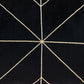 Black and Gold Geo Velvet Lumbar Pillow with Gold Tassels