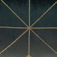 Charcoal and Gold Geo Velvet Lumbar Pillow with Gold Tassels