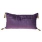 Black Gold and Blue Tufted Velvet Lumbar Pillow