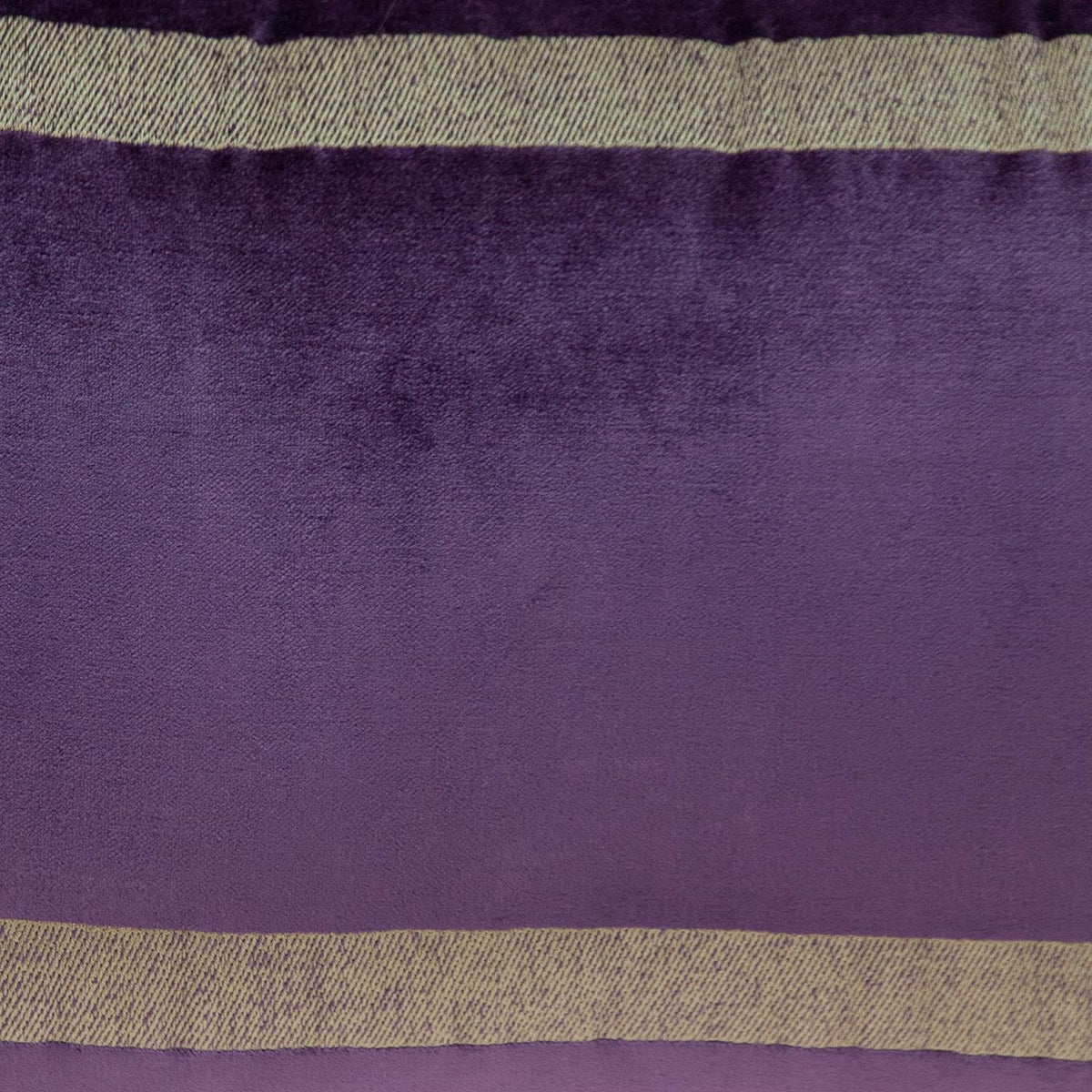 Boho Purple with Gold Fringe Decorative Lumbar Throw Pillow