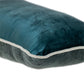 Reversible Gray and Teal Lumbar Velvet Throw Pillow
