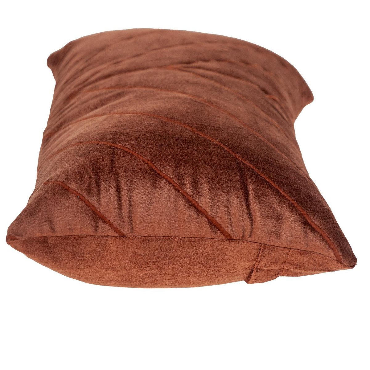 Quilted Velvet Arrows Burnt Orange Decorative Lumbar Pillow