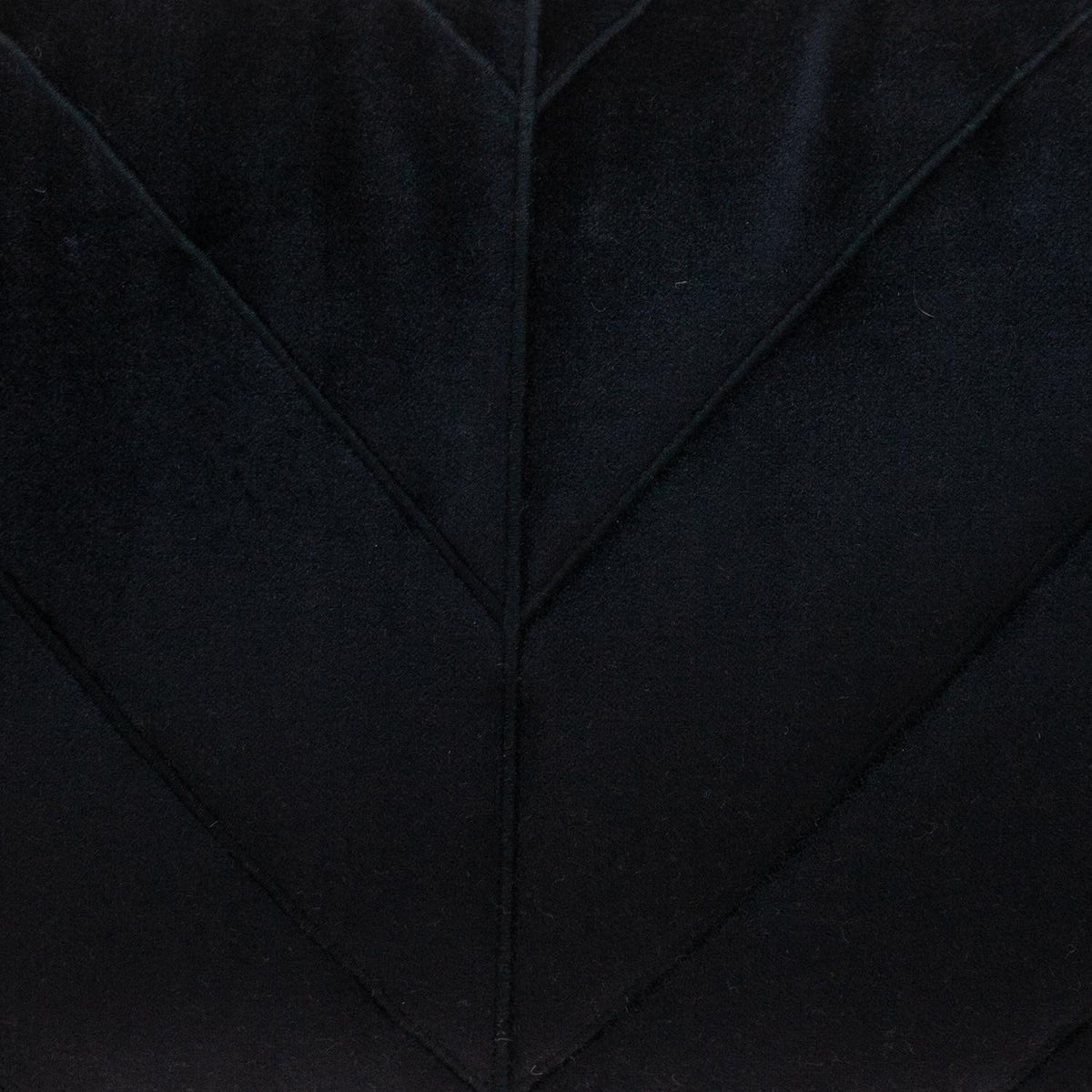 Quilted Velvet Arrows Black Decorative Lumbar Pillow