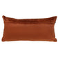 Burnt Orange Quilted Diamonds Velvet Lumbar Pillow