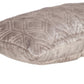 Tufted Diamonds Taupe Velvet Lumbar Accent Pillow