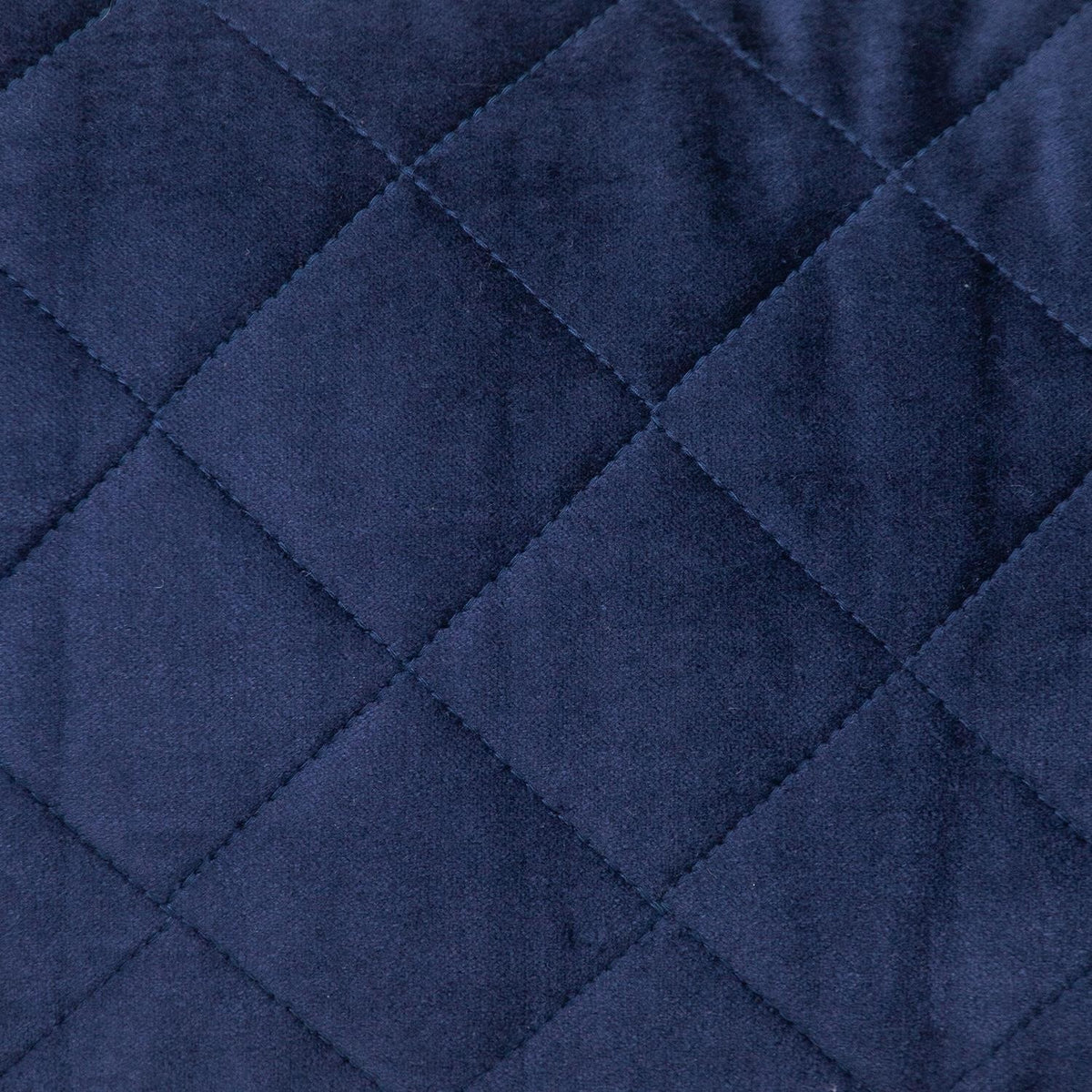 Tufted Diamond Navy Transitional Lumbar Pillow