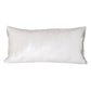 Quilted Velvet White Lumbar Throw Pillow