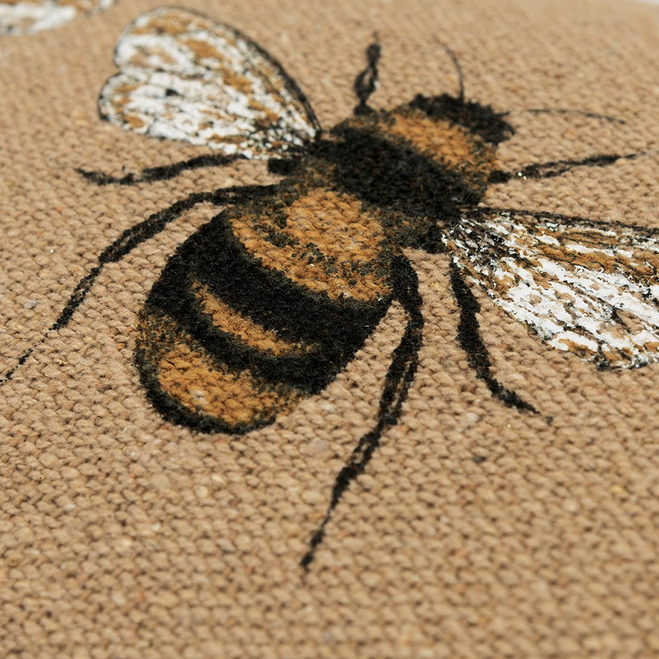 Tan Honeybees Trio Decorative Lumbar Pillow