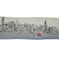 45" White Hong Kong Daylight Skyline Lumbar Decorative Pillow