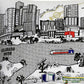 24" White Atlanta Daylight Skyline Lumbar Decorative Pillow