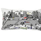 24" White Austin Daylight Skyline Lumbar Decorative Pillow