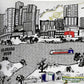 24" White Austin Daylight Skyline Lumbar Decorative Pillow