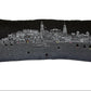 24" Black Charleston Nighttime Skyline Lumbar Decorative Pillow