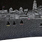24" Black Charleston Nighttime Skyline Lumbar Decorative Pillow