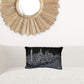 24" Black Chicago Nighttime Skyline Lumbar Decorative Pillow