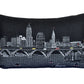 24" Black Cleveland Nighttime Skyline Lumbar Decorative Pillow