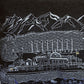 24" Black Homer Spit Nighttime Skyline Lumbar Decorative Pillow