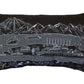 24" Black Homer Spit Nighttime Skyline Lumbar Decorative Pillow