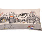 24" White Jackson Daylight Skyline Lumbar Decorative Pillow