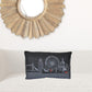 24" Black and White London Nighttime Skyline Lumbar Decorative Pillow