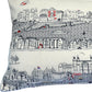 35" White Amsterdam Daylight Skyline Lumbar Decorative Pillow