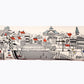 35" White Annapolis Daylight Skyline Lumbar Decorative Pillow