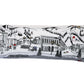 35" White Aspen Daylight Skyline Lumbar Decorative Pillow