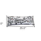 35" White Aspen Daylight Skyline Lumbar Decorative Pillow