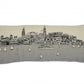35" White Charleston Daylight Skyline Lumbar Decorative Pillow
