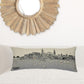 35" White Charleston Daylight Skyline Lumbar Decorative Pillow