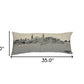 35" White Charleston Daylight Skyline Lumbar Decorative Pillow