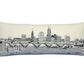 35" White Cleveland Daylight Skyline Lumbar Decorative Pillow
