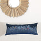 35" Black Dallas Nighttime Skyline Lumbar Decorative Pillow