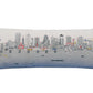 35" White Dallas Daylight Skyline Lumbar Decorative Pillow