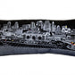 35" Black Kansas City Nighttime Skyline Lumbar Decorative Pillow