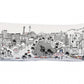35" White as Vegas Daylight Skyline Lumbar Decorative Pillow