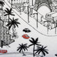 35" White as Vegas Daylight Skyline Lumbar Decorative Pillow