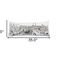 35" White as Vegas Daylight Skyline Lumbar Decorative Pillow