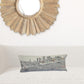 35" White Nashville Daylight Skyline Lumbar Decorative Pillow